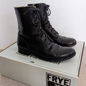 Frye Melissa Short Lace Boots Black 8.5
